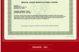 喜報(bào) | REAGEN, INC.榮獲美國(guó)加州衛(wèi)生局頒發(fā)的醫(yī)療器械生產(chǎn)許可證，開啟全球化新篇章！